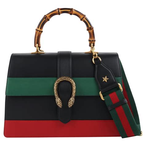 gucci black tote bag with red and green stripe|genuine Gucci tote bags.